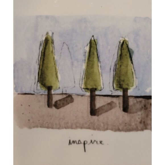 Pottery Barn Rae Dunn Designed Tea Garden Desert / Salad Plate "Inspire" 8 Inch - Picture 2 of 3